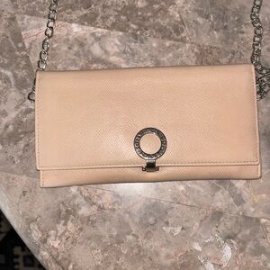 Beige/tan Bvlgari wallet
